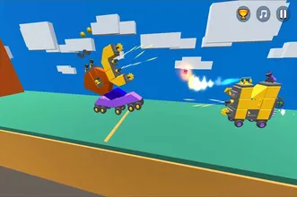 image bg Crafting Fighting Car Out of Blocks